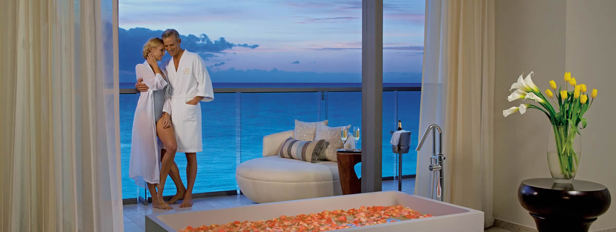 Secrets Resorts Honeymoons and Anniversaries 4 SEVCU HoneymoonSt Balcony Coulpe 2